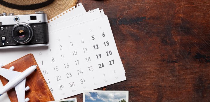 Travel Calendar for Every Month