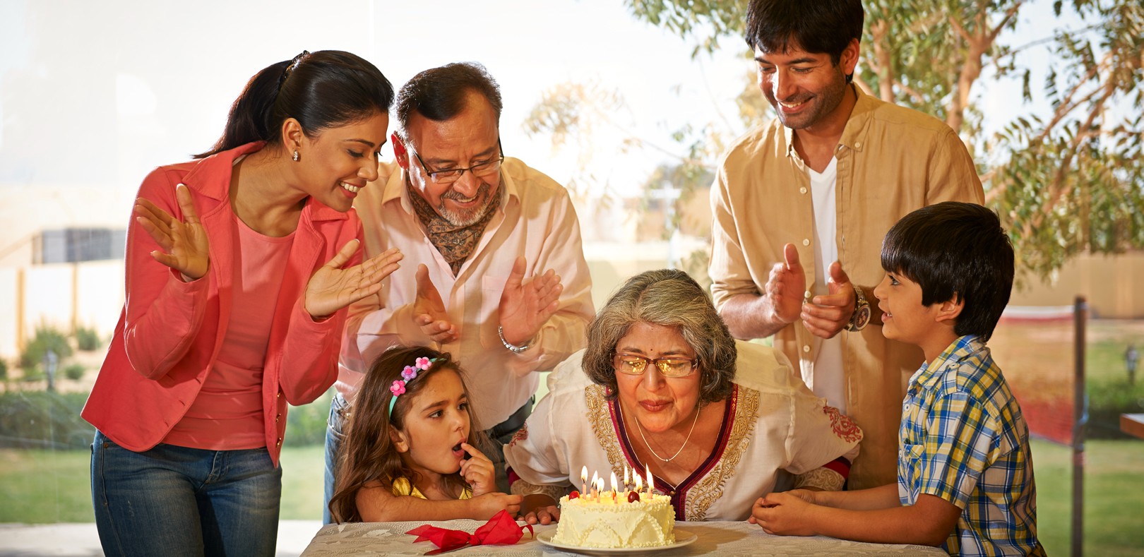 Birthday celebration of grandmother