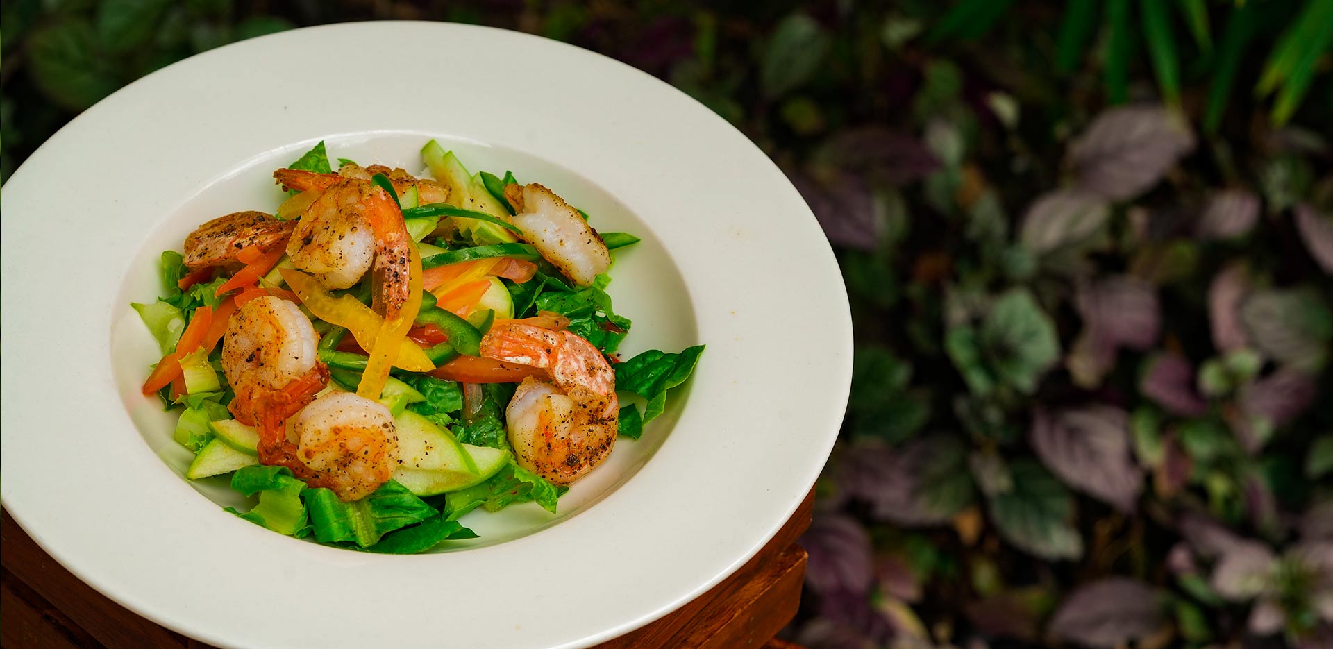 Grilled Prawns with Green Apple Salad Recipe