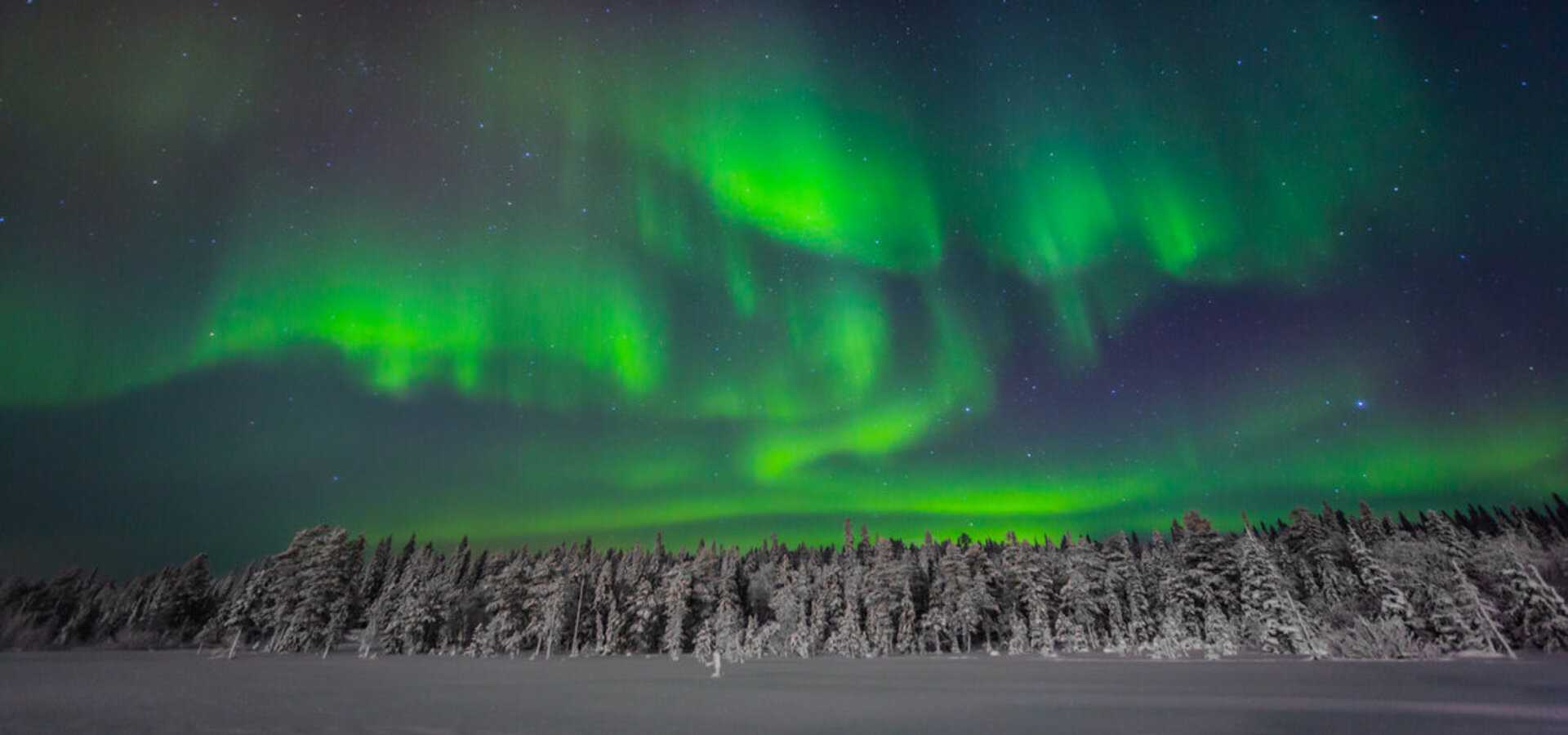 Polar night and aurora borealis