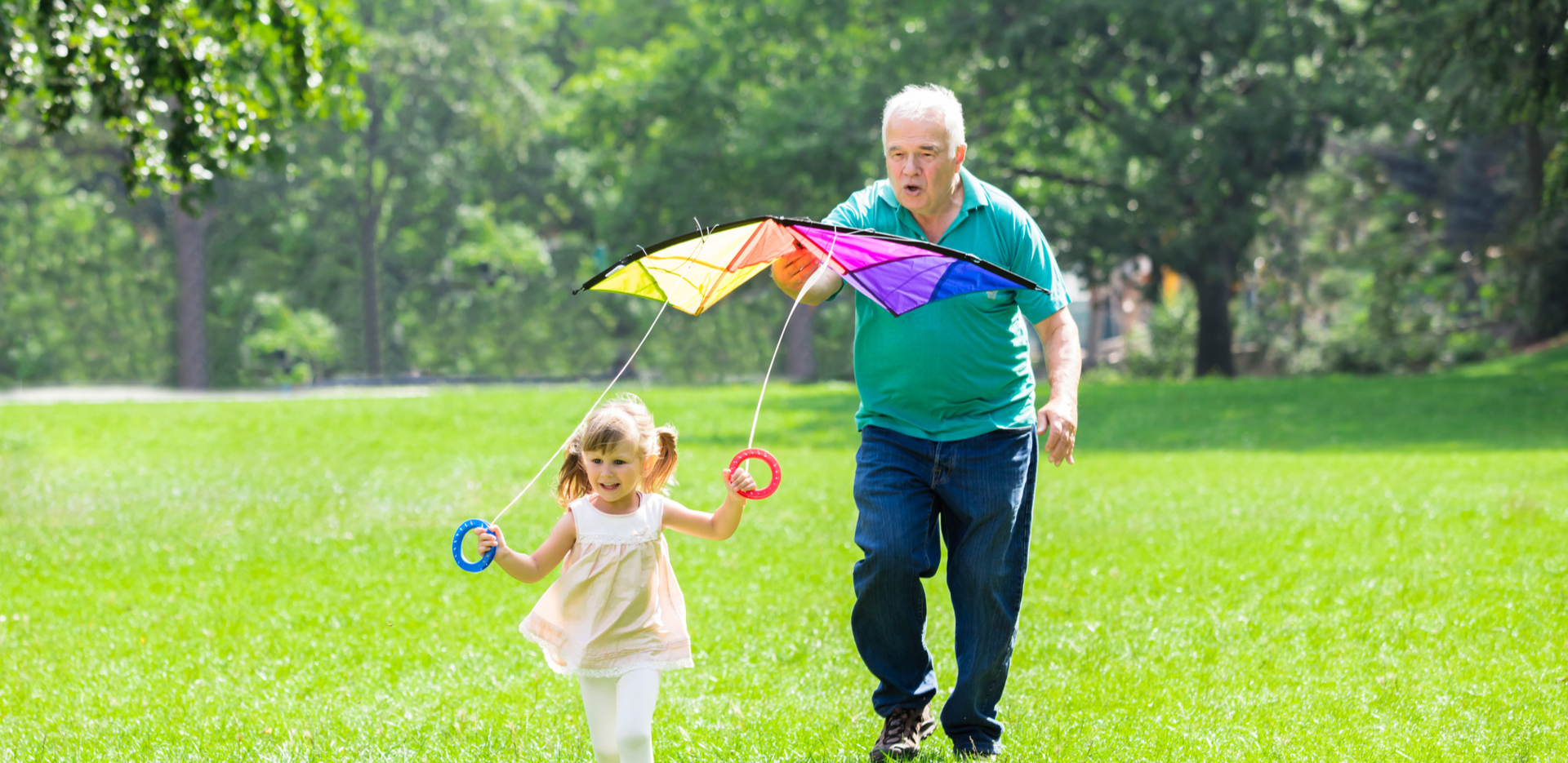 Grandparents playing with grandchildren
