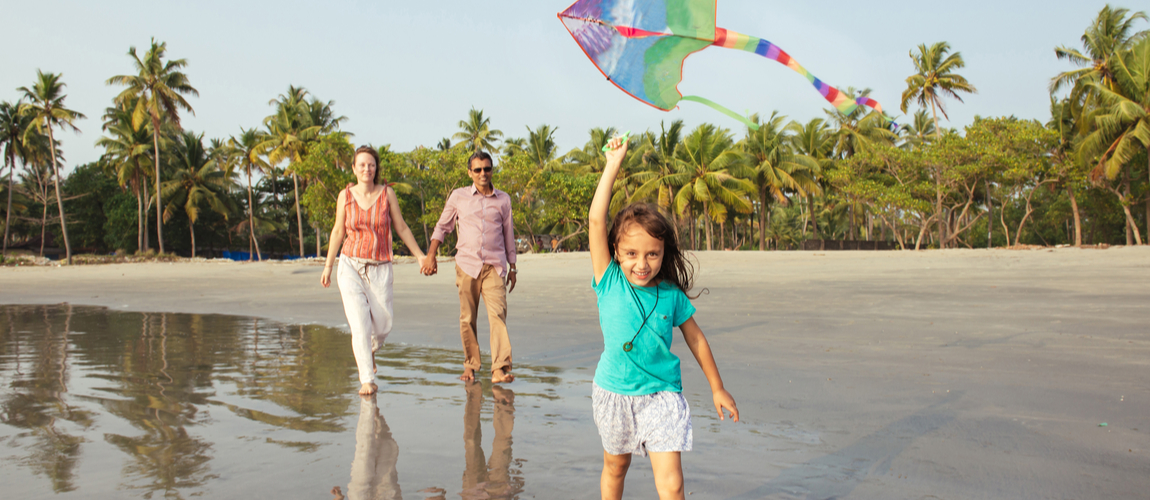 family enjoying vacation