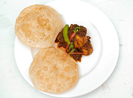 Delicious Radha Ballabhi with Aloo Dum Recipe